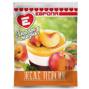 Желе Люблю Жизнь 50г персик