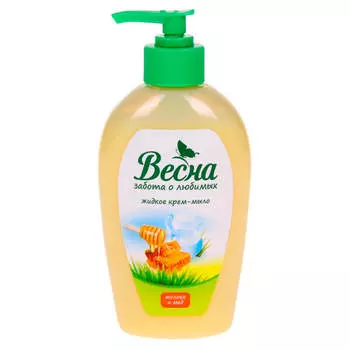 Жидкое крем-мыло Весна 280г молоко и мед