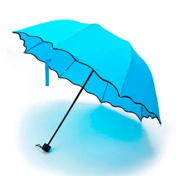 Зонт с проявляющимся рисунком голубой