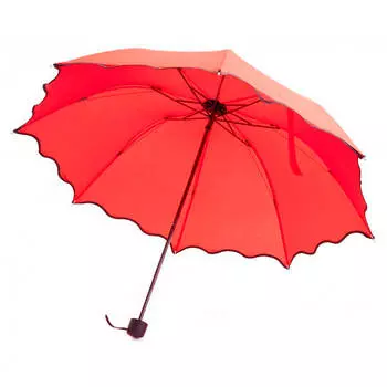 Зонт с проявляющимся рисунком красный