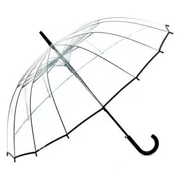Зонт прозрачный черный