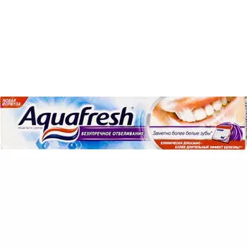 Зубная паста Aquafresh 100мл безупречное отбеливание