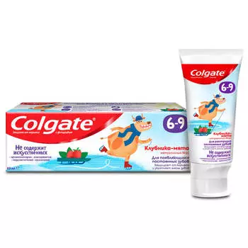 Зубная паста Colgate 60 мл 6-9 Клубника-мята детская с фторидом