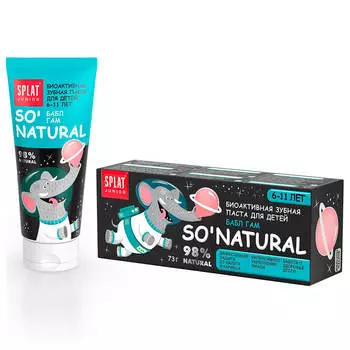 Зубная паста Splat джуниор 55мл бабл гам 6-11 лет+наклейка