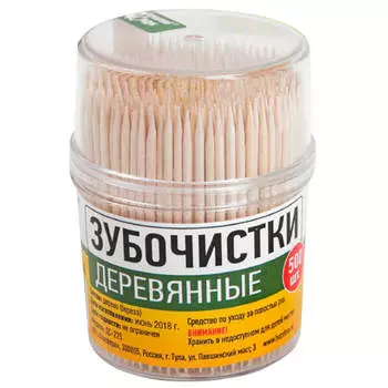 Зубочистки домашний сундук 500шт макси банка