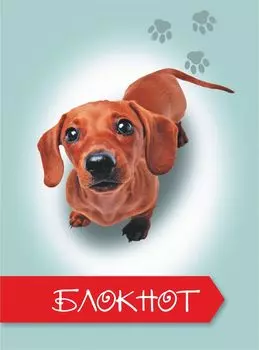 Блокнот (с изображением собаки): (блок - клетка)