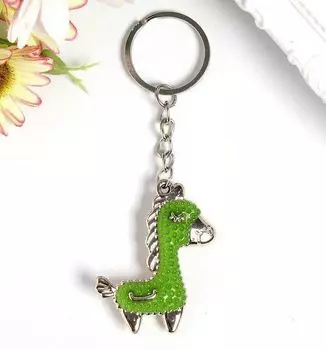 Брелок "Лама", барашковый, микс