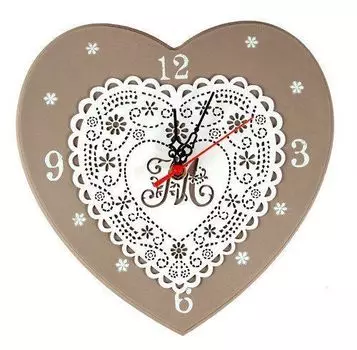 Часы настенные кварцевые "Кружевное сердце"