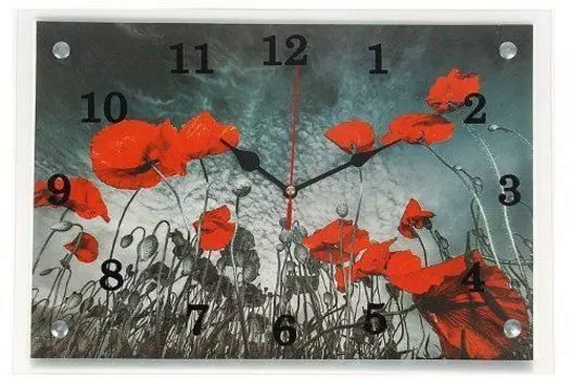 Часы настенные "Маки"