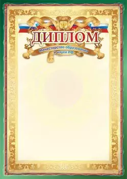 Диплом с пометкой "Министерство образования РФ"
