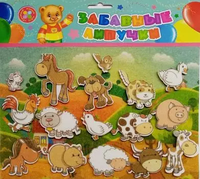 "Домашние животные": игра развивающая для детей старше 3-х лет из фетра (игровое поле, фигурки) + развивающие карточки со стихами и загадками "Домашние животные"