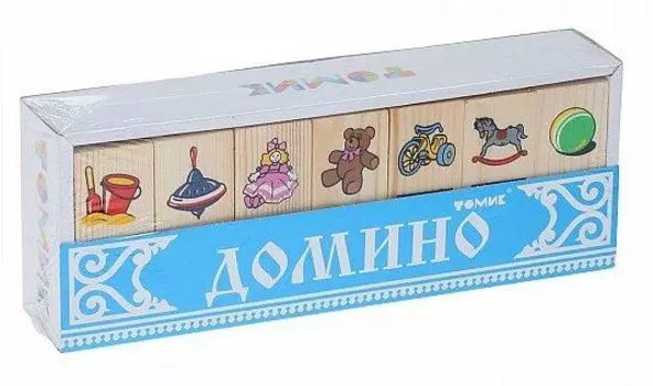 Домино деревянное "Игрушки"