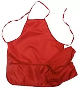 Фартук для труда с нарукавниками. Цвет: красный