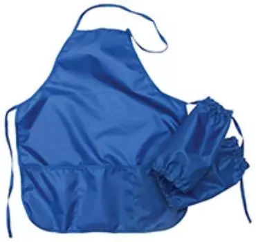 Фартук для труда с нарукавниками. Цвет: синий