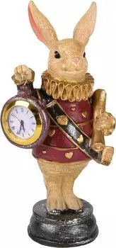 Фигурка декоративная "Кролик с часами"