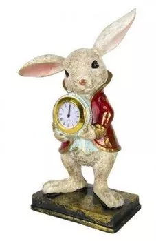 Фигурка декоративная "Кролик с часами"