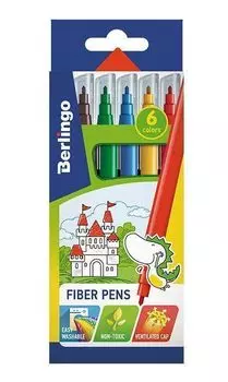 Фломастеры Berlingo "Замки", 06 цв.