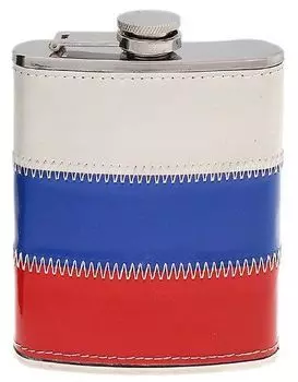 Фляжка "Российский флаг", 240 мл, триколор