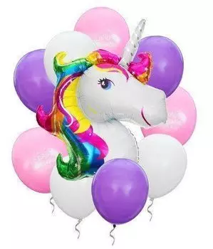 Фонтан из шаров "Мой единорог"