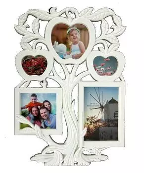 Фоторамка на 5 фото "Яблоня", белая