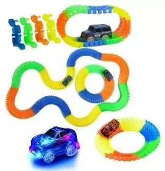 Игровой трек "Меджик Трек", со светом и машинкой, 96 деталей