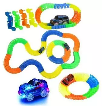 Игровой трек "Меджик Трек", со светом и машинкой, 120 деталей