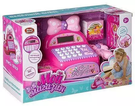 Игрушечный кассовый аппарат "Мой магазин", со светом и звуком