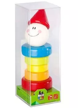 Игрушка деревянная "Пирамидка Клоун"