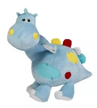 Игрушка мягкая "Дракончик Дино", малый, голубой, 50 см.