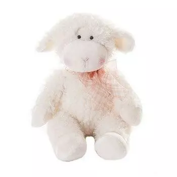 Игрушка мягкая "Овечка с бантом", 35 см.