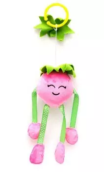 Игрушка мягкая "Подвеска с вибрацией", ягодка