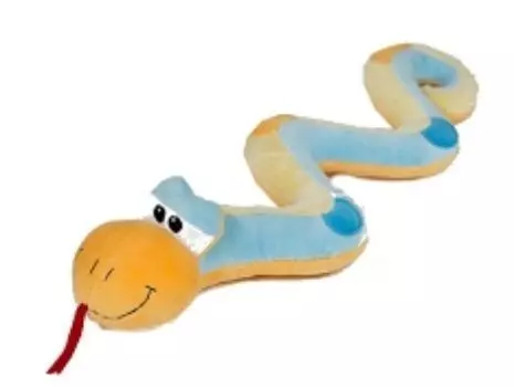 Игрушка мягкая "Змейка голубая", 44 см.