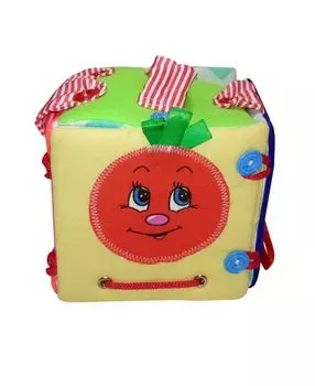 Игрушка мягконабивная "Куб-сумка": размер в собранном виде: 12*12 см