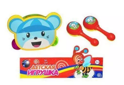 Игрушка музыкальная "Маракасы и бубен"