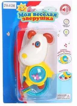 Игрушка-погремушка "Моя веселая зверушка", микс