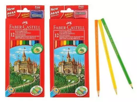 Карандаши цветные Faber-Castell, 12 цв., с точилкой