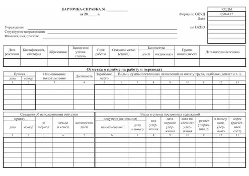 Карточка-справка: Формат А5
