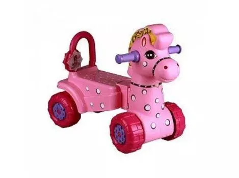 Каталка детская "Лошадка", розовая