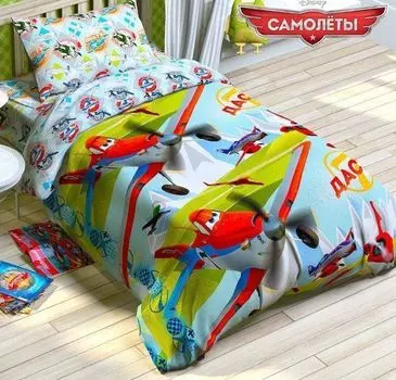 Комплект постельного белья "Дасти". Самолеты, 1,5 спальный