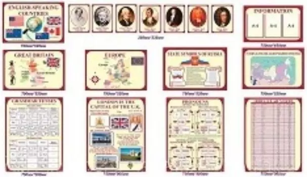 Комплект стендов для кабинета английского языка