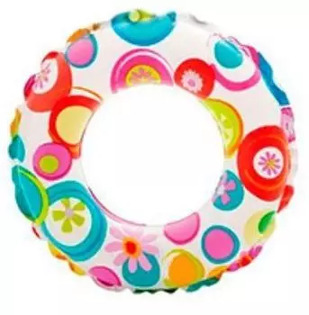 Круг надувной, прозрачный с рисунками