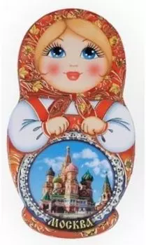 Магнит "Матрешка. Москва"