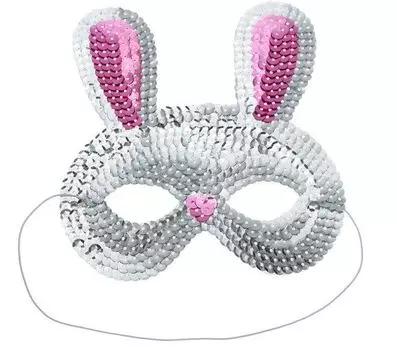 Маска карнавальная "Зайка", с пайетками