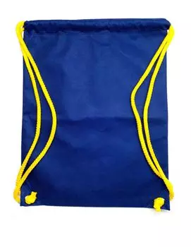 Мешок для сменной обуви на шнурках с люверсами (синий): размер 35х45 см