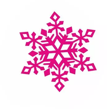 Мини-плакат вырубной "Снежинка красная"