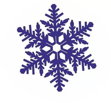 Мини-плакат вырубной "Снежинка синяя"