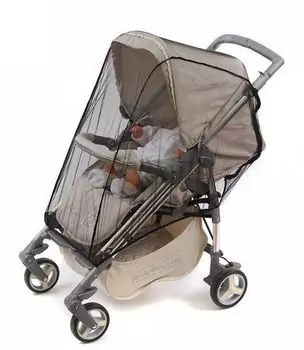 Москитная сетка на коляску, универсальная, на молниях