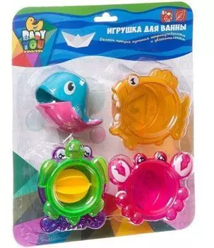 Набор игровой для купания "Стаканчики", с лейкой-китом