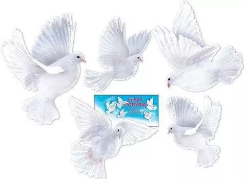 Набор на двухстороннем скотче "Голуби"