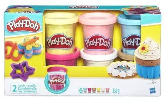 Набор "Play-Doh", 6 баночек с конфетти